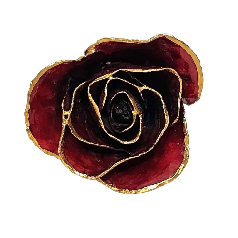 Forever Rose 24K Gold Plated Timeless Handcrafted Single Red Rose - Picture 3 of 8
